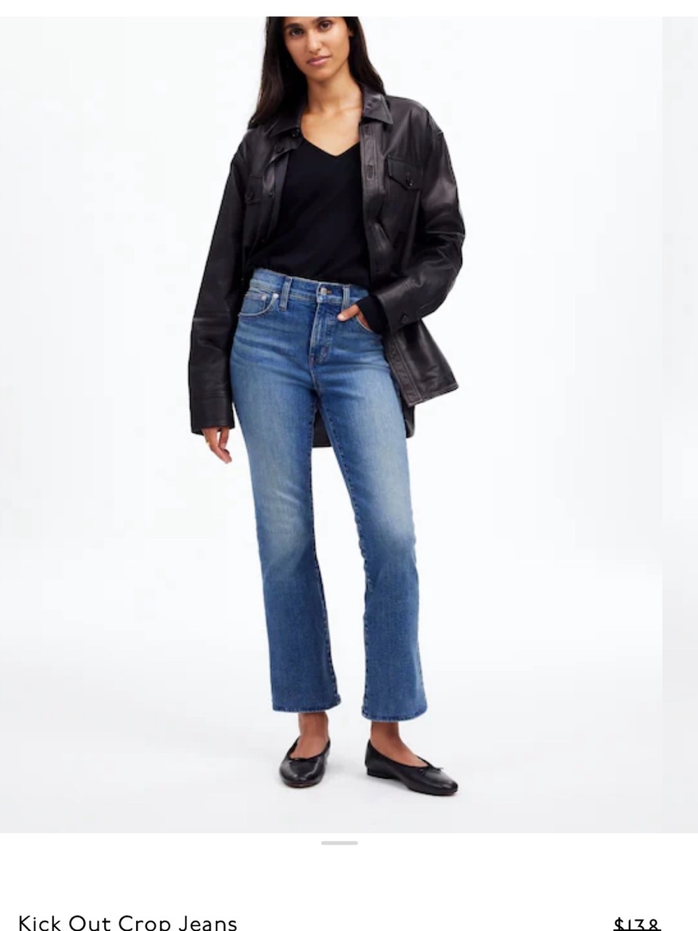 Madewell Kick-Out Crop Jeans in Oneida Blue Wash